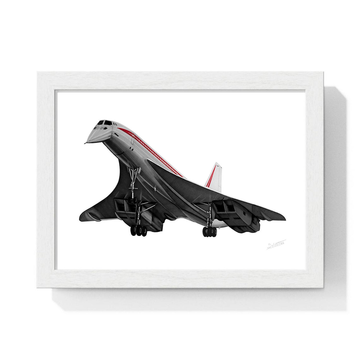 Concorde - Handmade Aviation Illustration - Airplane Poster Wall