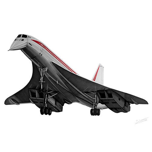 コンコルド - 手作りの航空イラスト - 飛行機ポスターウォールアート