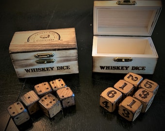 Authentic Whiskey Barrel Dice, Unique Handmade Wooden Dice, Dice Games, Handmade Gifts , Unique Gifts, Whiskey Dice, Bourbon Gift, Dice