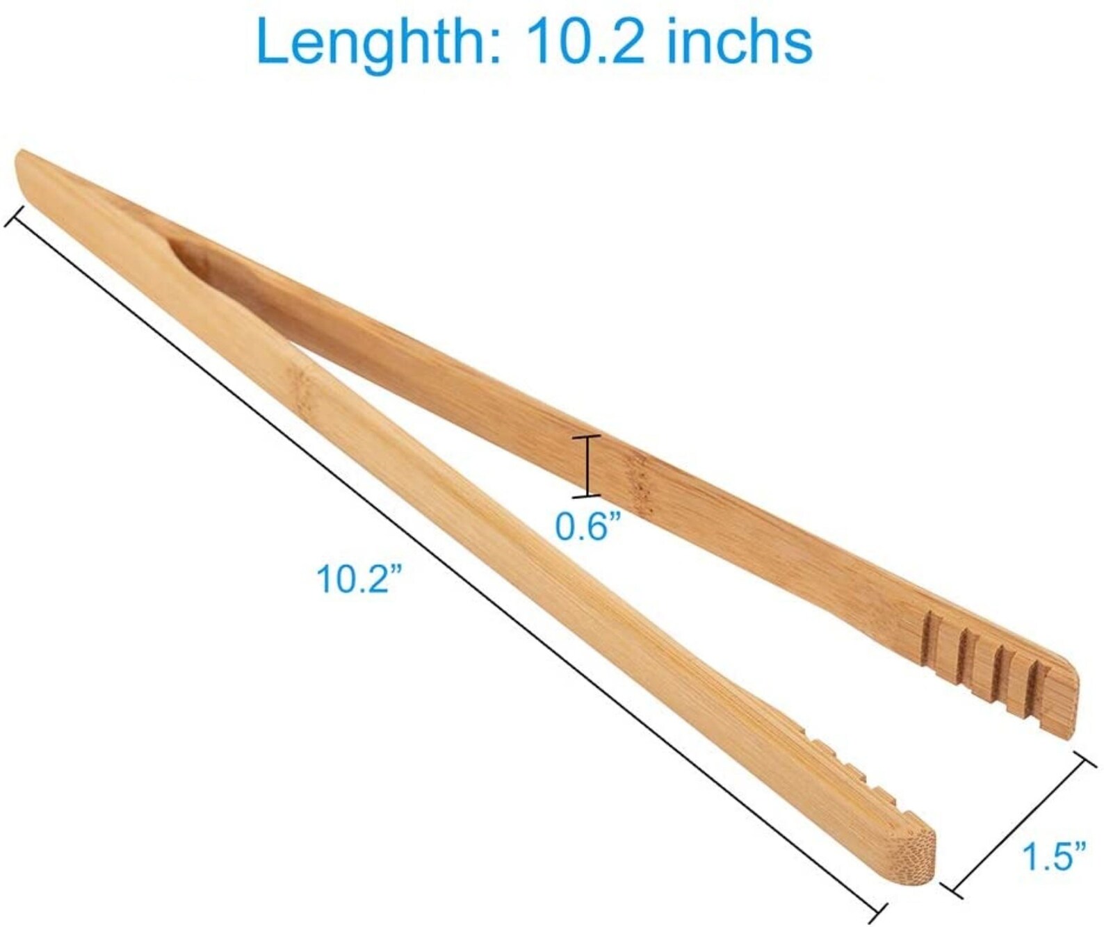 2 Pieces Bamboo Toast Tongs 10.2 Inches Long Wood Toaster Etsy