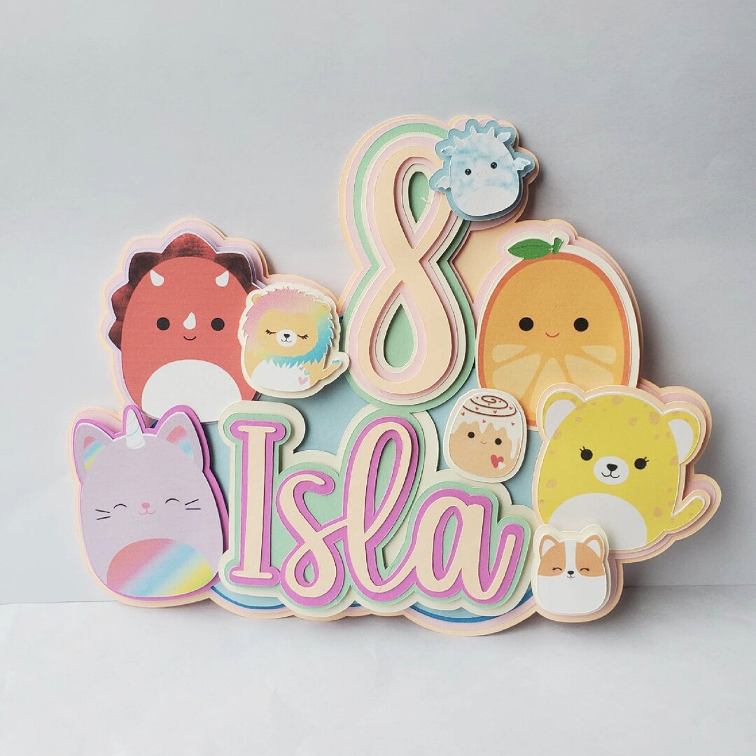 Custom Squishmallows Cake Topper Cupcake Toppers Squishmallow Cake