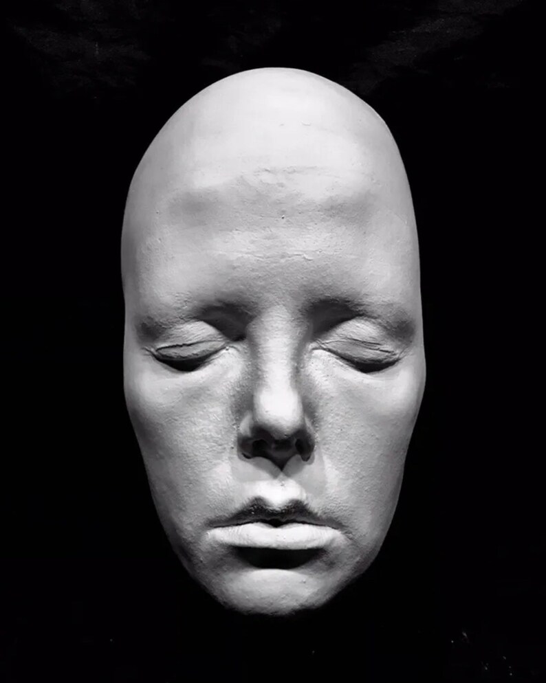 Charlize Theron Life Size Life Cast, Face Cast in White Hydrocal