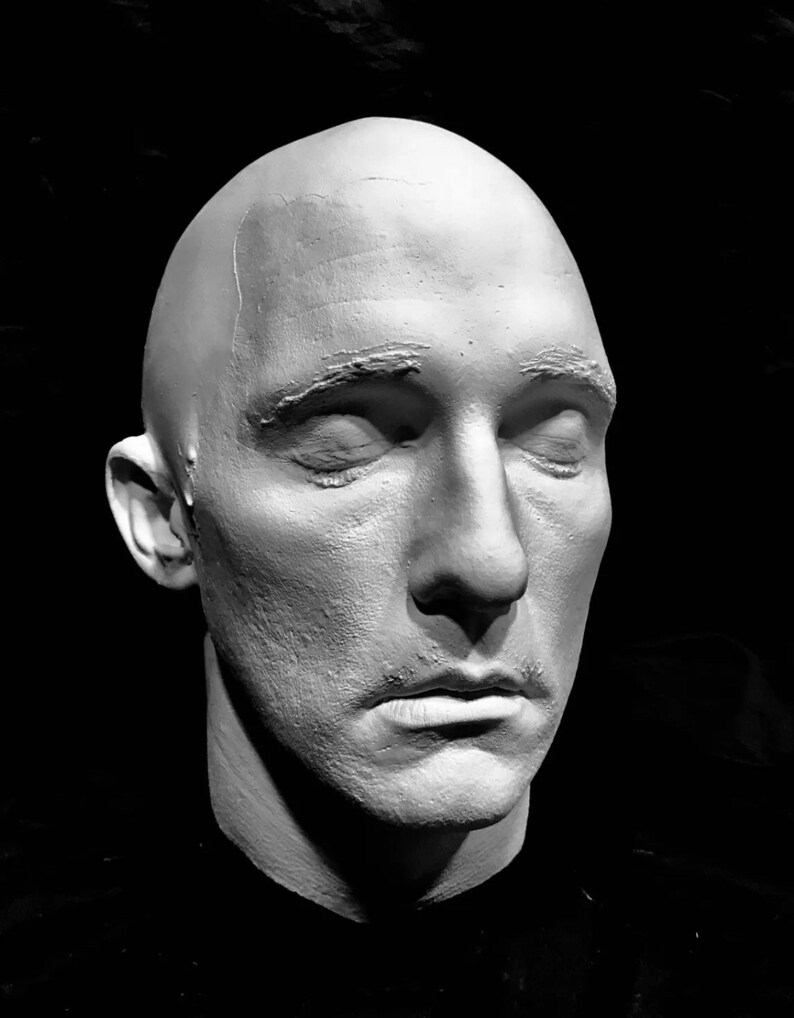 Matthew Mcconaughey Life Size Life Cast, Face Cast in White Hydrocal