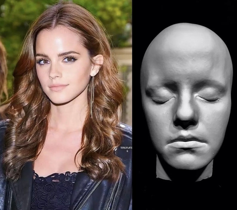 Emma Watson Life Cast Face Cast in White Hydrocal Reinforced Etsy UK