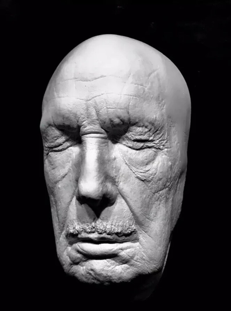 Vincent Price Life Cast, Face Cast, Life Size. Cast in White Plaster