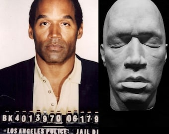 O. J. Simpson life mask cast in white plaster. Very rare!!! Before he became Infamous. Own a piece of History! Life Size incredible detail!