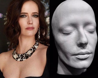 Eva Green Life cast Face cast. Casino Royal,Sin City, Penny Dredful. Cast in sturdy white Hydrocal reinforced plaster,Very Rare & Beautiful!