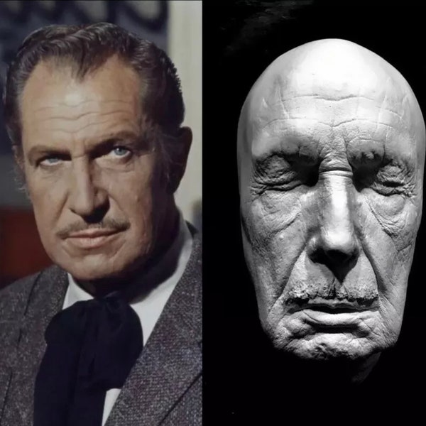 Vincent Price Life Cast, Face Cast, Life Size. Cast in White Plaster. Edward Scissorhands, House of Wax, Michael Jackson’s "Thriller"!!!