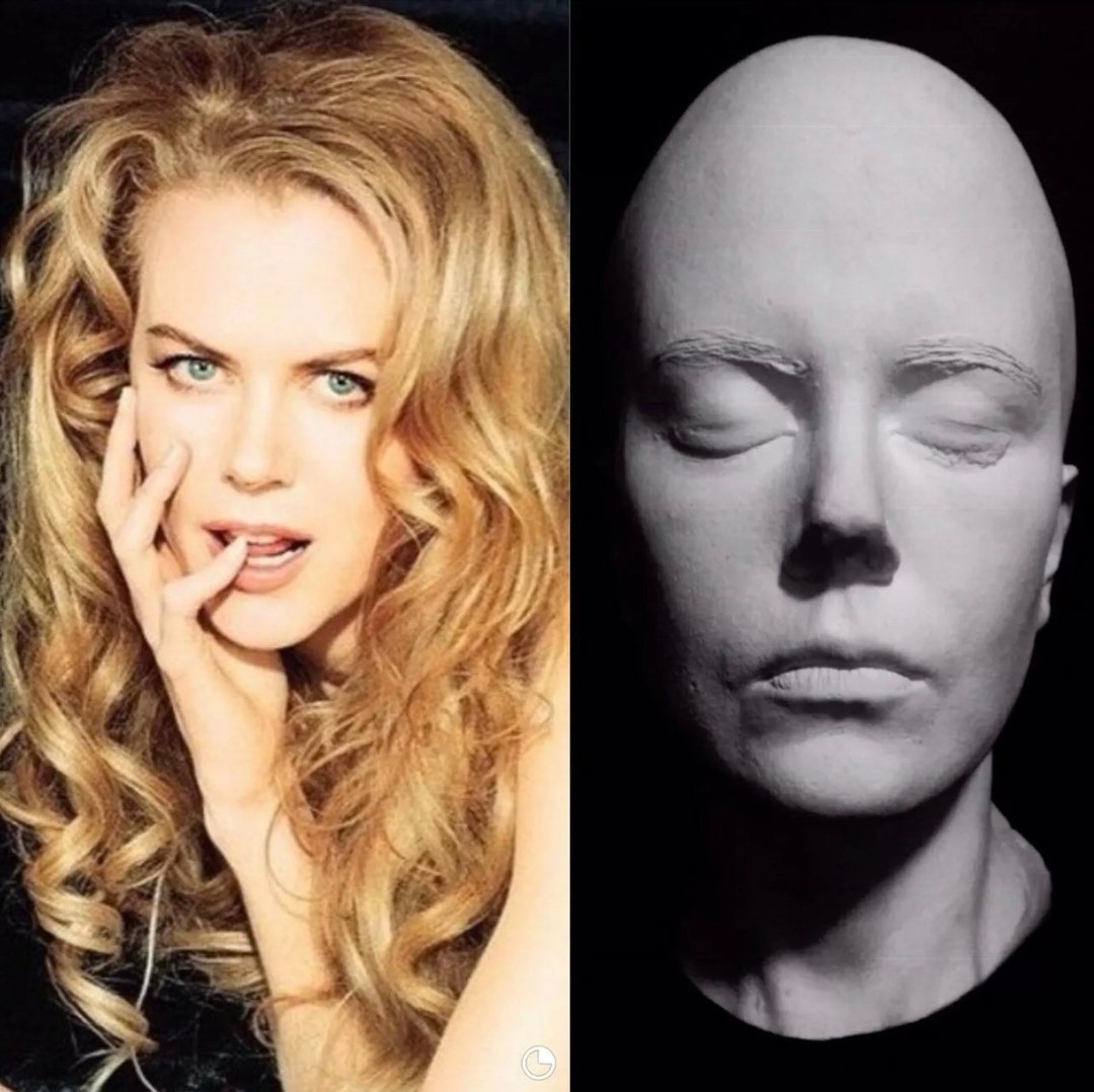 Nicole Kidman Life Cast, Face Cast, Life Size 11. Cast in White