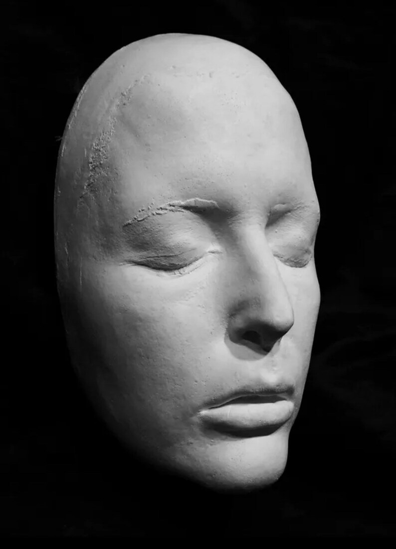 Gillian Anderson Life Cast, Face Cast, Life Size in White Hydrocal