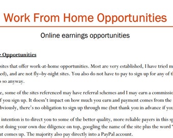 40+ Work From Home Opportunities