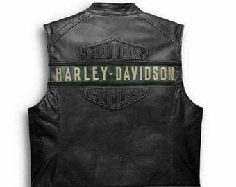hd leather vest