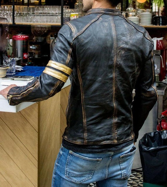 Handmade Motorcycle Distressed Leather 