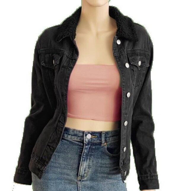 charcoal black denim jacket
