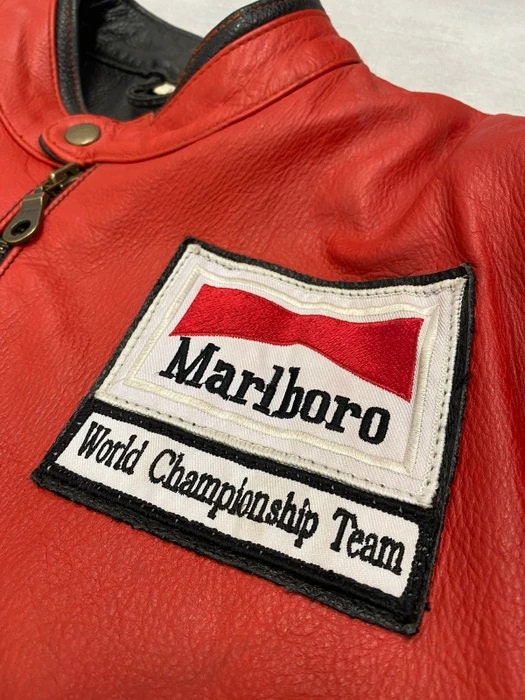 Rapid Ruthless Genre Marlboro Man Raceway Motorcycle Leather Jacket Handmade | Etsy New Zealand
