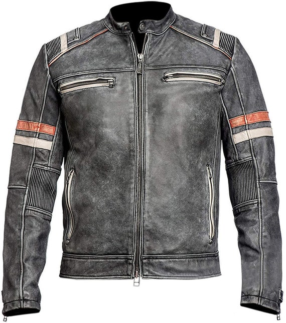 Cafe Racer Retro Distressed Leather 