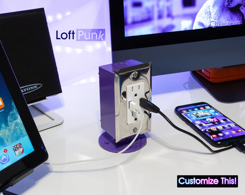 USB Charging Station Phone Charger Industrial Pipe USB Etsy