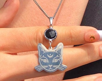 Pendentif Chat Noir Etsy Pendentif Chat Noir Etsy