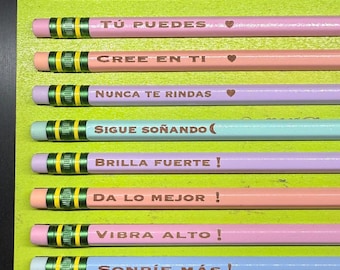 Ticonderoga pencils engraved with motivational messages