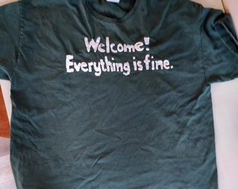 The Good Place "Everything is Fine" Custom Embroidered T-shirt Size XXL