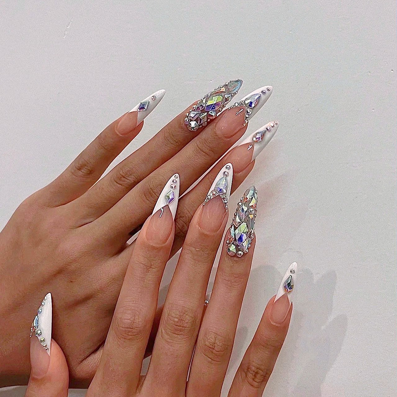 Stunning Swarovski Bling nails,Crystal Detailed Diamonds Press on nail –  uartcrafts