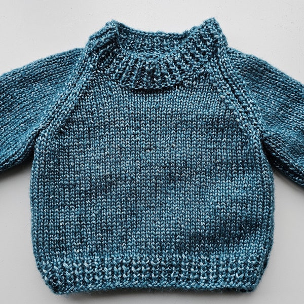 Super soft baby shiny ice blue jumper age 3-6 months