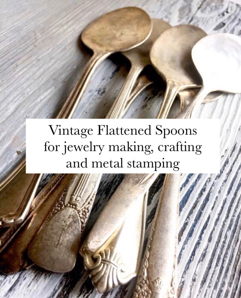 Flat Spoons Flattened Spoons Stamping Blanks Vintage Silverware Bulk
