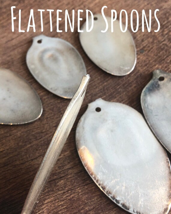 Vintage Spoons Bulk Flat Spoons Spoon Ends Silver Plated Etsy