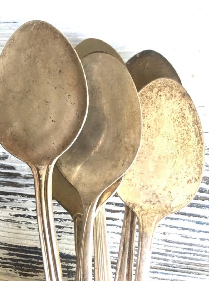 Flat Spoons Flattened Spoons Stamping Blanks Vintage Silverware Bulk