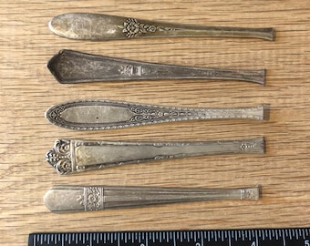 Silver Plated Spoon Ring Ends Silverware Handles