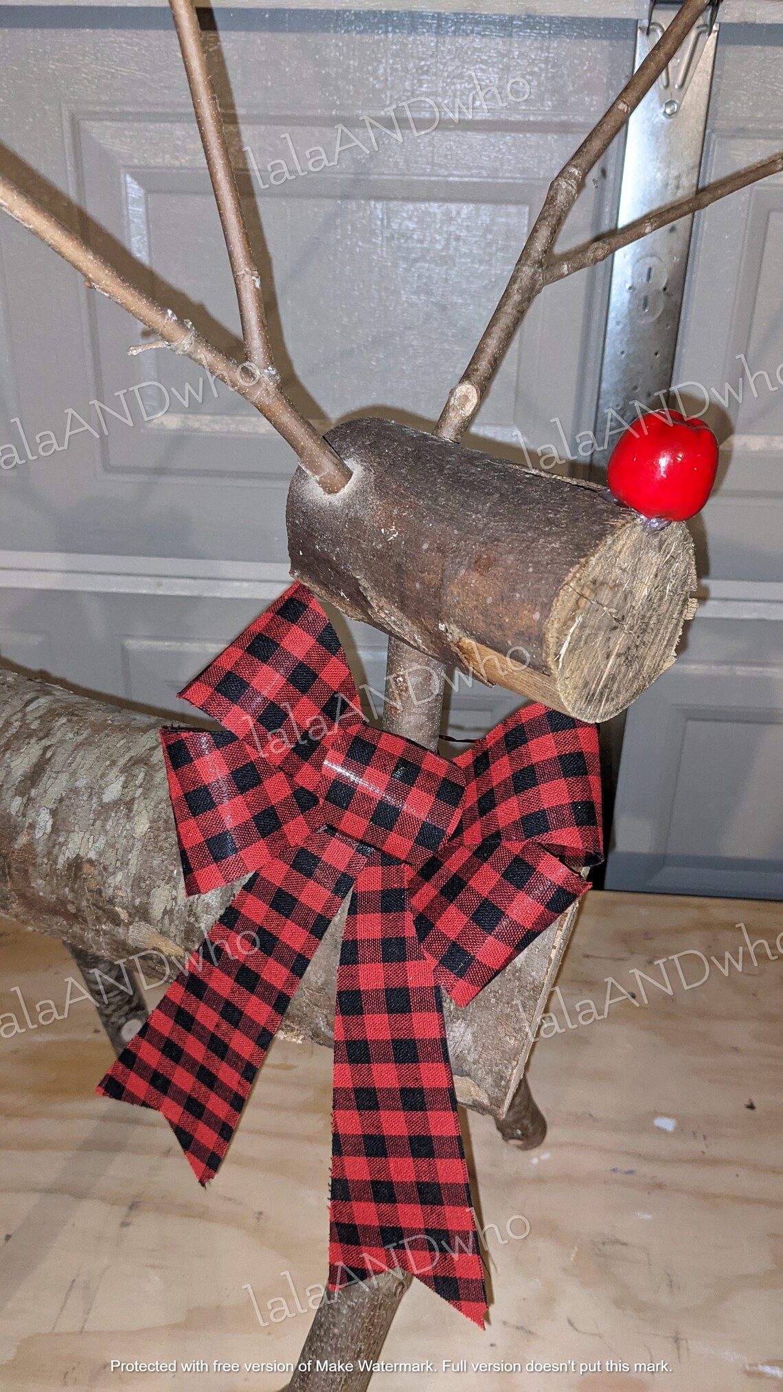Log Reindeer Wood Reindeer Outside Wood Reindeer Holiday Etsy