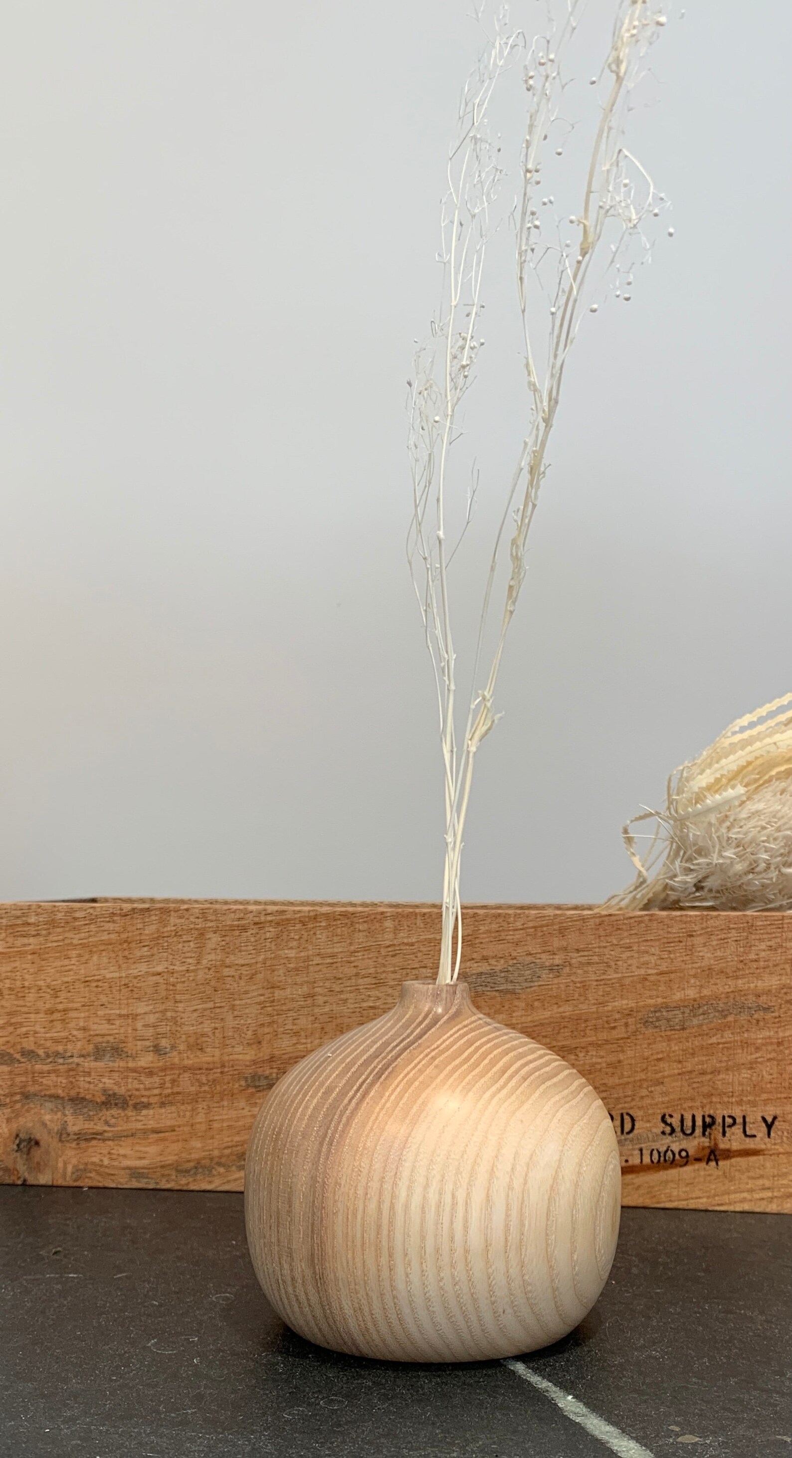 Handmade Turned Wood Ash Weed Pot Twig Pot Vase Etsy