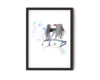 Shibari-touw - roetvlekafdruk