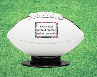 Mini Size White Football Gift for American Football Fans and Players, Super Bowl Gift, Birthday gift for American football lovers, NFL