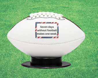 Mini Size White Football Gift for American Football Fans and Players, Super Bowl Gift, Birthday gift for American football lovers, NFL