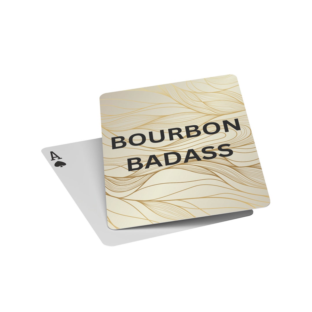 Bourbon Badass Playing Cards Gift for Bourbon Drinkers and Bourbon Fans ...