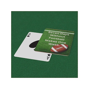 Sept jours sans cartes à jouer au football Cadeau drôle de football américain pour joueurs de football, fan du Super Bowl, cadeau d'anniversaire, lot de cartes de football