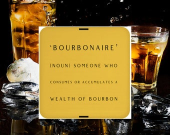Bourbonaire Coaster Stylish Bourbon Coaster Gift For Bourbon Drinkers