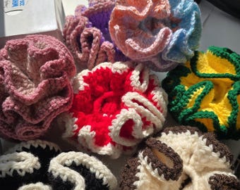 Handmade crochet Scrunchies