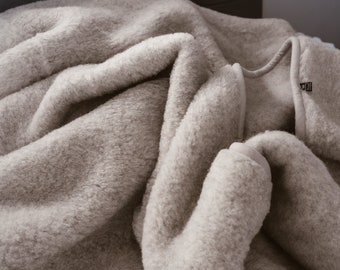 PURE MERINO WOOL blanket Woolmark throw 100% Natural Woollen Warm Thick Winter Cover Duvet