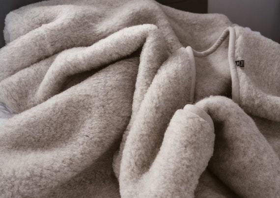 PURE MERINO WOOL Blanket Woolmark Throw 100 Natural Woollen Warm Thick Winter Cover Duvet Etsy