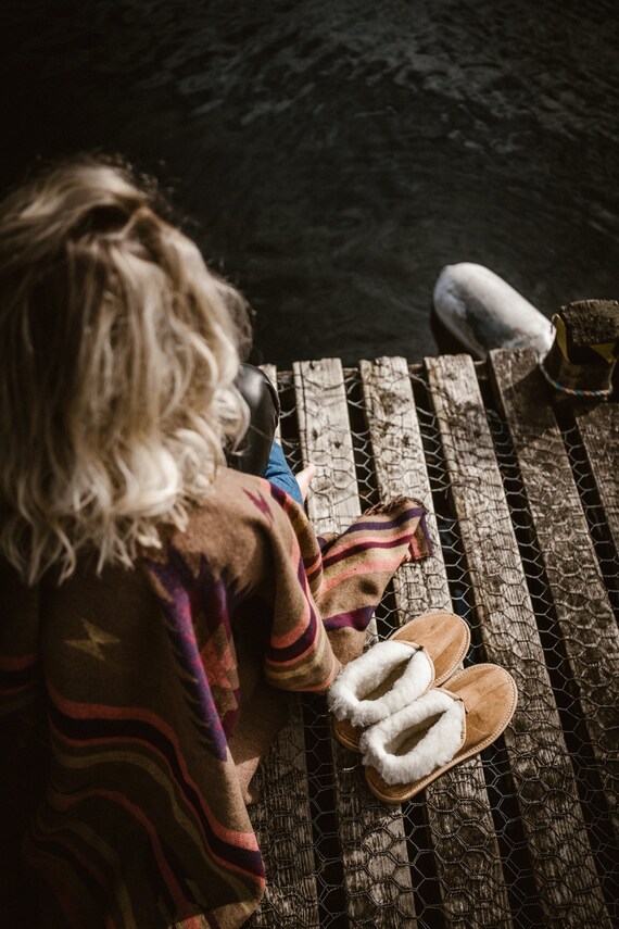 Leather slipper boots hot sale