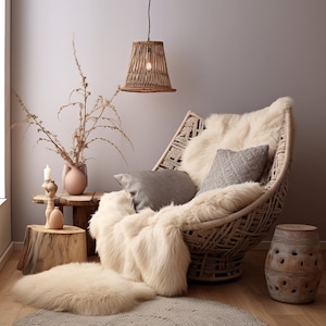 Sheepskin Rug Lambskin Throw,cream colours Blanket Fur Home Decor