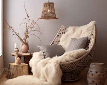 Sheepskin Rug Lambskin Throw,cream colours Blanket Fur Home Decor