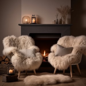 Sheepskin rug, Icelandic sheepskin throw, lambskin cappuccino colour