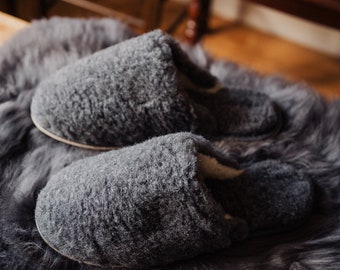 Men's Handmade Super Cosy Felt Slippers Wool Ultralight | Etsy