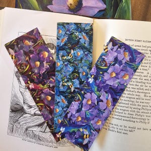 Flower Bookmark For Book Lovers Wildflower Bookmark For Nature Lovers Illustrated Gift For Readers Teacher Gift Accessories Original Artwork