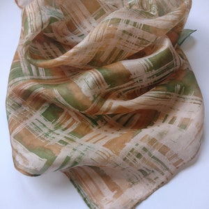 Hand painted batik silk scarf image 3