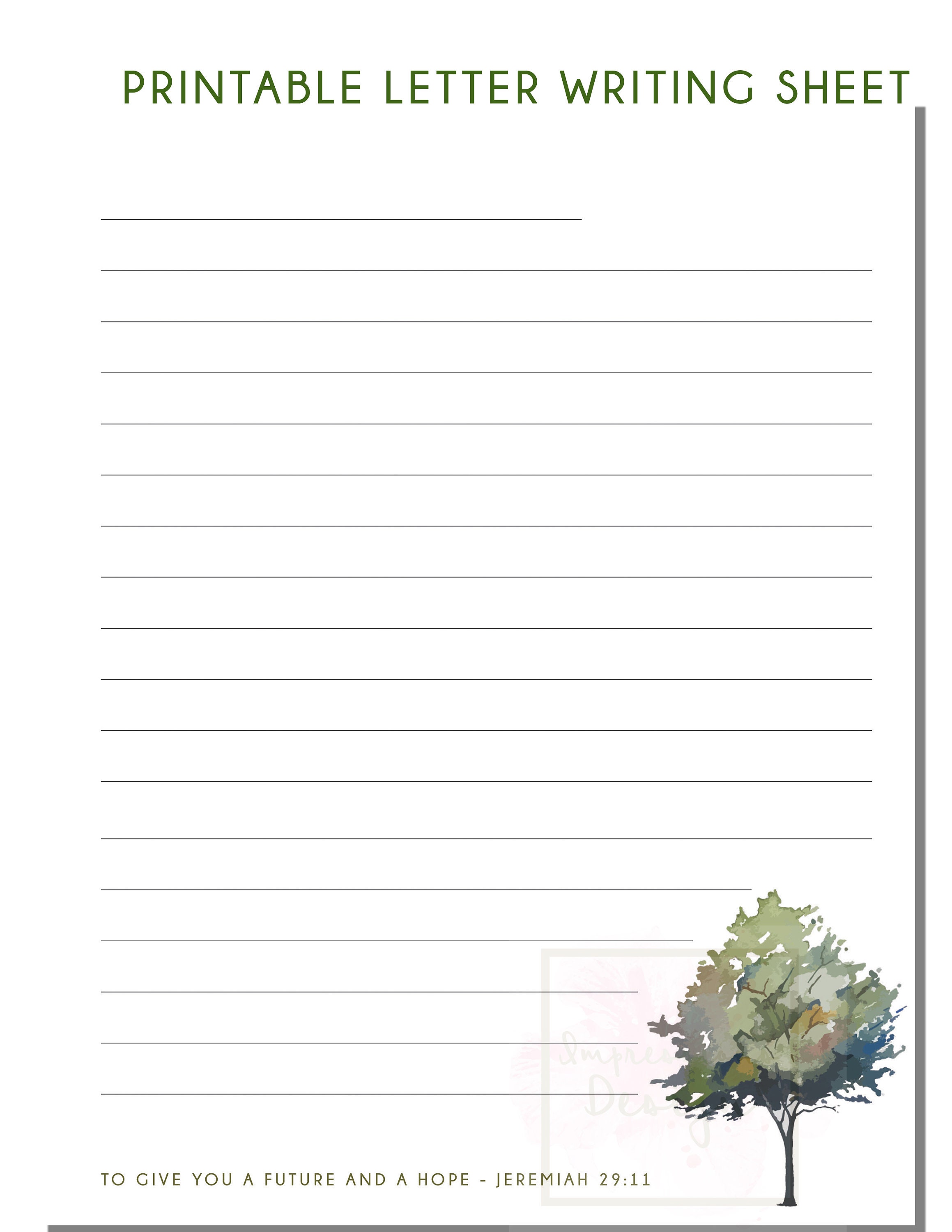 Free Printable Jw Letter Writing Template