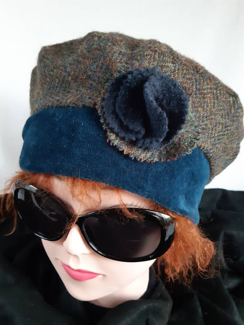 BERET HAT IN PEACH BEIGE TWEED 434679